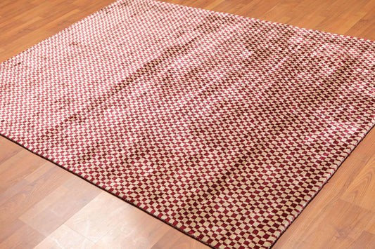 5'4" x 7'8" Handmade 100% Bamboo silk Cut Pile Area Rug Modern Beige-0