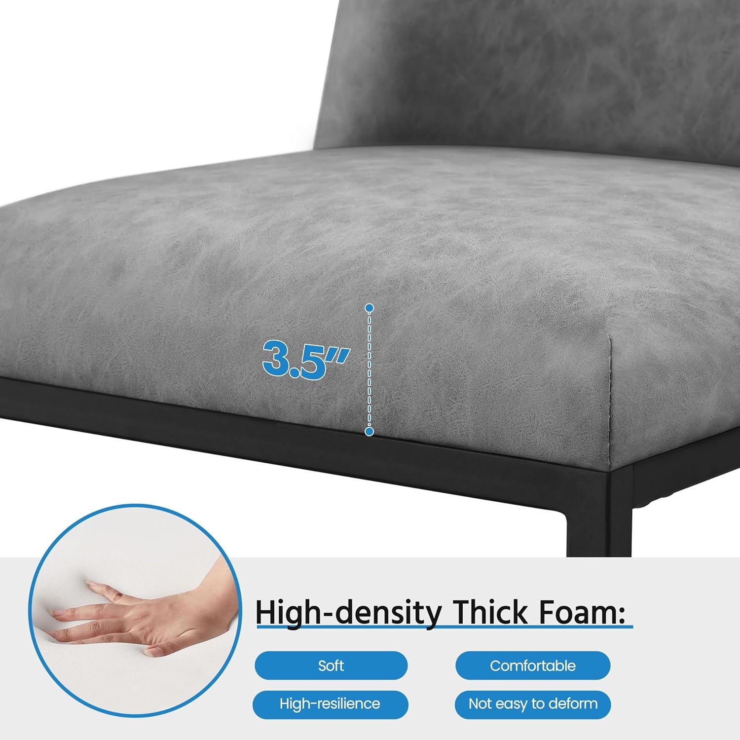 24 Inch Counter Height Leather Bar Stools Gray Set Of 2-4