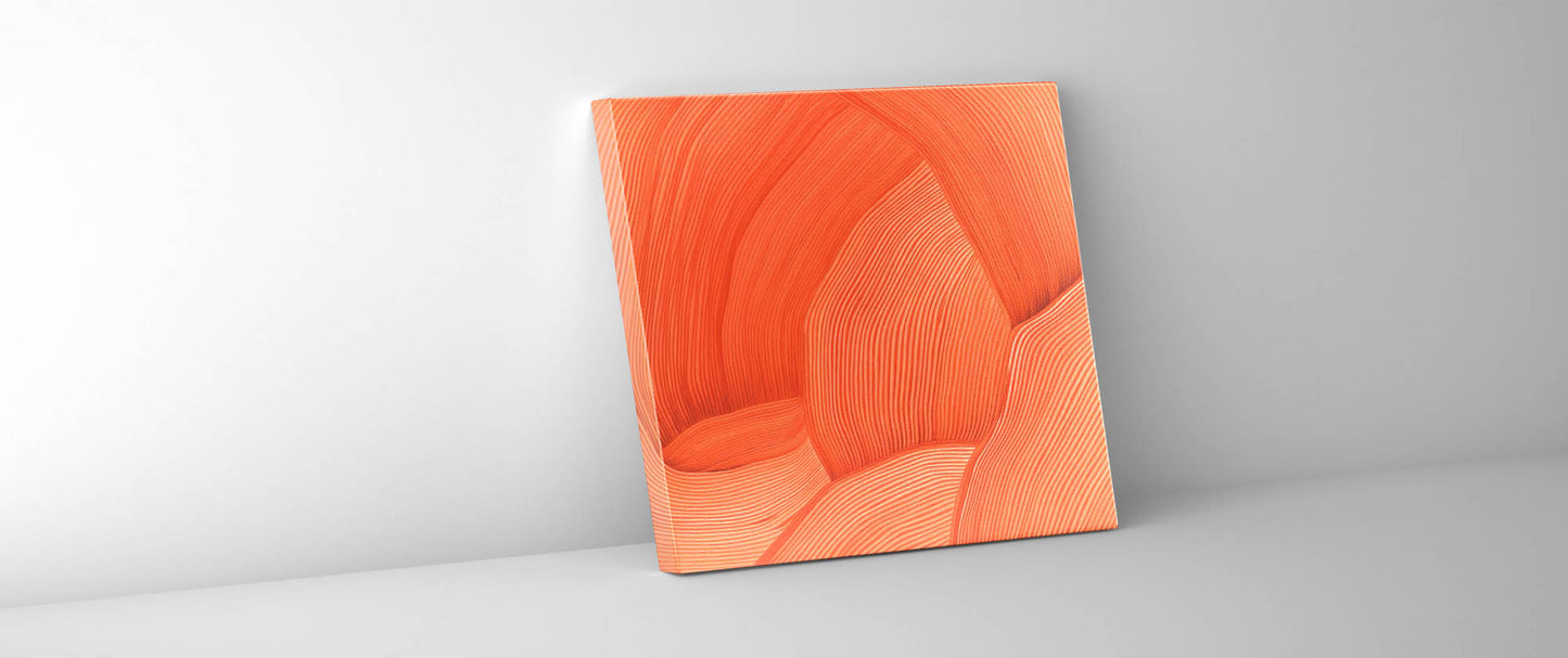 3D Line Drawing 36" x 36" Fine Art Canvas-1