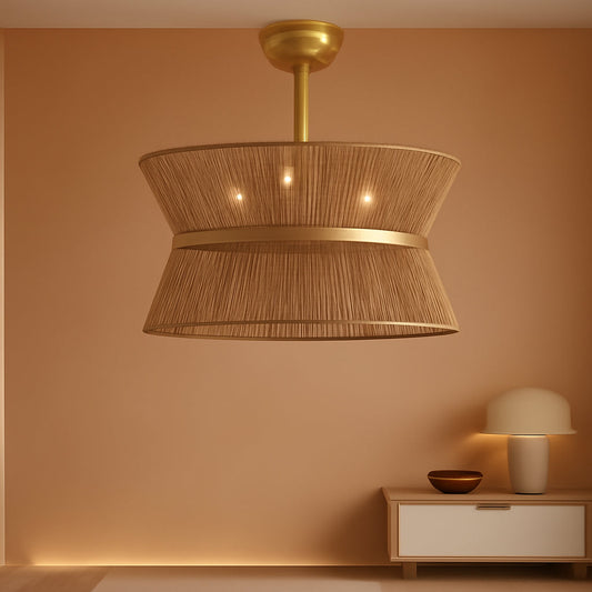 20 Inch Premium Rattan Chandelier Ceiling Fan Remote-0